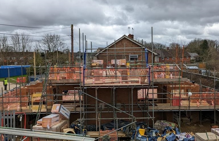 New build scaffold platform, Horley, RH6