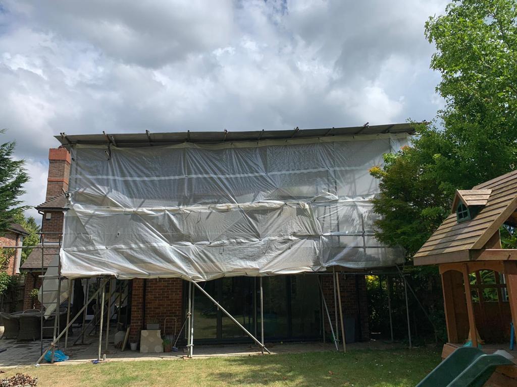 Temporary roof, Chobham Road, Knaphill, GU21
